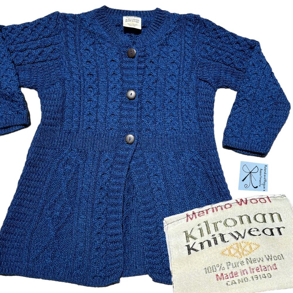 Kilronan Knitwear 100% Pure New Wool Sweater Sz S